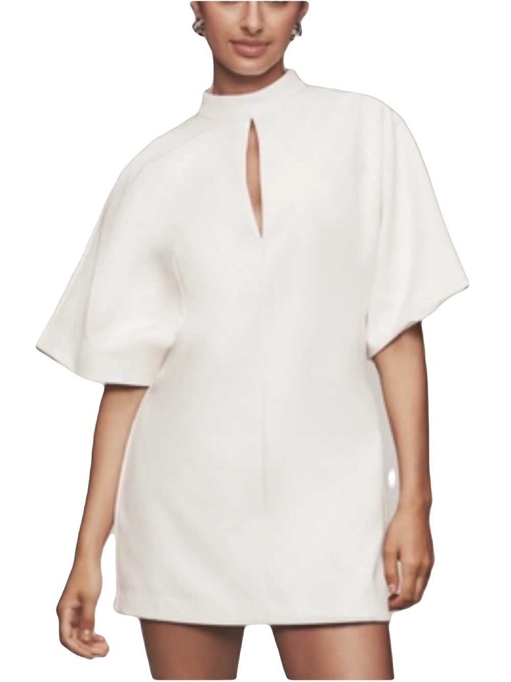 Anthropologie Maeve kimono sleeve white shift dress M